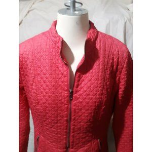 ESCANDELLE PARIS WOMENS QUILTED ZIP FRONT JACKET Fits Like Lg labeled XXL